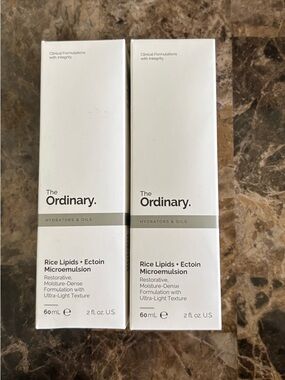The Ordinary Rice Lipids + Ectoin Microemulsion  2 fl oz Set of 2 Skincare New